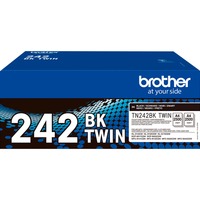 Brother TN-242BKTWIN cartuccia toner 2 pz Originale Nero 2500 pagine, Nero, 2 pz