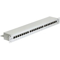 DeLOCK 43300 pezzo di pannello 1U, Patch Panel grigio, RJ-45, Grigio, Montaggio a rack, 1U, 483 mm, 44 mm