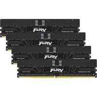 Kingston FURY FURY 128GB 6800MT/s DDR5 ECC Reg CL34 DIMM (Kit da 4) Renegade Pro XMP, Memoria Nero, 128 GB, 4 x 32 GB, DDR5, 288-pin DIMM, Nero