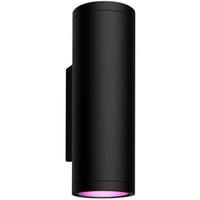 Philips Hue Lampada da parete per esterni Appear, Luce LED Nero, Philips Hue White and Color ambiance Lampada da parete per esterni Appear, Illuminazione da parete da esterno, Bluetooth/Zigbee, Nero, LED, Metallo, Lampadina/e non sostituibile/i