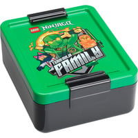Room Copenhagen Lunch Box LEGO Ninjago Verde, Scatola per il pranzo Nero/Verde