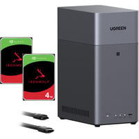 UGREEN Pacchetto DH2300 con 2x Seagate IronWolf NAS 4 TB CMR Nero