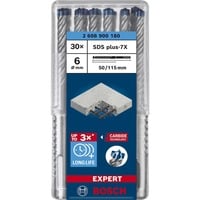 Bosch Expert Punta per martelli SDS plus-7X, Trapano Martello perforatore, Hammer drill bit, 6 mm, 115 mm, Cemento, Pietra, 5 cm