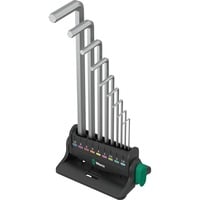 Wera Set di chiavi a brugola angolari Hex-Plus 8, 9 pezzi, Cacciavite cromo