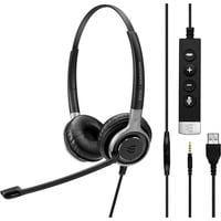 EPOS | Sennheiser IMPACT SC 665 USB Auricolare Cablato A Padiglione Musica e Chiamate USB tipo A Nero, Argento, Headset Nero, Cablato, Musica e Chiamate, 50 - 18000 Hz, 95 g, Auricolare, Nero, Argento
