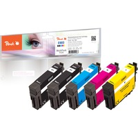 Peach PI200-869 cartuccia d'inchiostro 5 pz Compatibile Resa standard Nero, Ciano, Magenta, Giallo Resa standard, Nero, Ciano, Magenta, Giallo, 4,8 ml, 3,8 ml, 5 pz, Confezione multipla