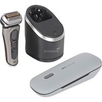 Braun Series 9 Pro+ 9575cc Wet & Dry Rasoio Trimmer Metallico grafite/Nero, Rasoio, Metallico, Batteria, 90 min, 170 mm, 260 mm