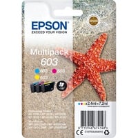 Epson Multipack 3-colours 603 Ink, Inchiostro Resa standard, Ciano, Magenta, Giallo, 2,4 ml, 1 pz, 130 pagine, Confezione multipla