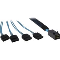 Inter-Tech Cavo SFF 8643 > 4x SATA Nero/Blu