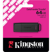 Kingston DataTraveler Exodia 64 GB, Chiavetta USB Nero