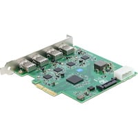 DeLOCK Scheda PCI-E x4 a 4 x USB-A 5 Gbps Doppio Canale, Scheda di interfaccia 