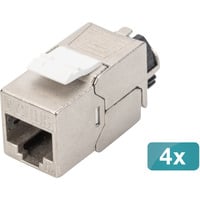 Digitus Modulo Keystone Cat.6a, schermato, Modulo di Keystone argento