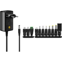 goobay Alimentatore universale 3 - 12V, 27 Watt, Alimentazione elettrica Nero