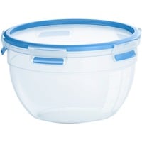 Emsa CLIP & CLOSE N10114 Rotondo Contenitore 2,6 L Blu, Trasparente 1 pz, Casella trasparente/Blu, Contenitore, Rotondo, 2,6 L, Blu, Trasparente, Polipropilene (PP), Elastomero Termoplastico (TPE), Germania