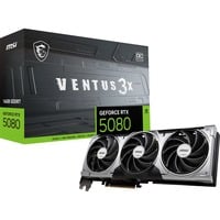 MSI VENTUS GeForce RTX5080 16G 3X OC NVIDIA GeForce RTX 5080 16 GB GDDR7, Scheda grafica GeForce RTX 5080, 16 GB, GDDR7, 256 bit, 7680 x 4320 Pixel, PCI Express x16 5.0
