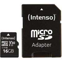Intenso 3433470 memoria flash 16 GB MicroSDHC UHS-I Classe 10, Scheda di memoria 16 GB, MicroSDHC, Classe 10, UHS-I, 100 MB/s, 45 MB/s