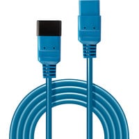 Lindy 30121 cavo di alimentazione Blu 2 m Accoppiatore C19 Accoppiatore C20, Cavo di prolunga blu, 2 m, Accoppiatore C19, Accoppiatore C20, 250 V, 16 A