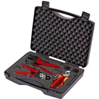 KNIPEX Valigetta porta attrezzi per fotovoltaico, 3 pezzi, Set di strumenti Nero