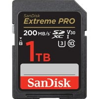 SanDisk Extreme PRO 1000 GB SDXC UHS-I Classe 10, Scheda di memoria Nero, 1000 GB, SDXC, Classe 10, UHS-I, 140 MB/s, 90 MB/s
