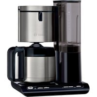 Bosch TKA8A683 macchina per caffè Automatica/Manuale Macchina da caffè con filtro 1,1 L, Macchina fa filtro nero lucido/in acciaio inox, Macchina da caffè con filtro, 1,1 L, Caffè macinato, 1100 W, Nero, Acciaio inox
