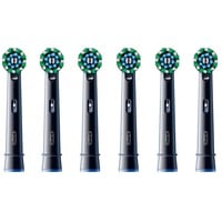 Braun Oral-B Pro Cross Action testine di ricambio confezione da 6, Testina Nero