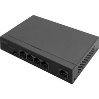 Digitus 4+1 porte Gigabit PoE, Interruttore Nero