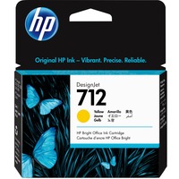 HP Cartuccia di inchiostro giallo originale DesignJet 712 da 29 ml Stampante HP DesignJet serie T210, T230, T250, T630, T650, Getto termico d'inchiostro, Giallo, Singapore, Malesia, 114 mm, 25 mm