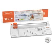 Peach 511061 taglierino 5 fogli, Dispositivo di taglio bianco/Orange, 5 fogli, Arancione, Bianco, 1 pz