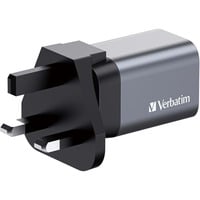 Verbatim GNC-35 Universale Nero, Grigio AC Ricarica rapida Interno, Caricabatterie grigio, Interno, AC, 20 V, Nero, Grigio
