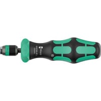 Wera 838 RA-R L Porta inserti manuale con funzione a cricchetto, Cacciavite Nero/Verde