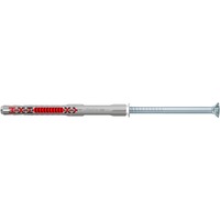 fischer Tassello a gambo lungo DuoXpand 8x120 T grigio chiaro/Rosso