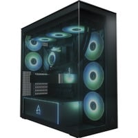 ARCTIC Xtender Black (Tinted Glass) Midi Tower Nero, Chassis Tower Nero (opaco), Midi Tower, PC, Nero, EATX, Metallo, Vetro temperato, Gaming