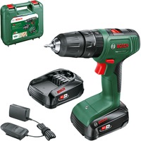 Bosch Easy Impact 18V-40 1630 Giri/min Senza chiave 1,4 kg Nero, Verde, Trapano avvitatore verde/Nero, Trapano con impugnatura a pistola, Senza chiave, Senza spazzola, Nero, Verde, 1,3 cm, 1630 Giri/min