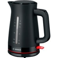 Bosch TWK3M123 Bollitore MyMoment 1.7 l Nero Nero, 1,7 L, 2400 W, Nero, Indicatore del livello dell'acqua, Arresto di sicurezza contro il surriscaldamento, Senza filo
