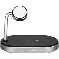 Verbatim WCS-02 Universale Nero USB Carica wireless Ricarica rapida Interno, Stazione di ricarica Nero/alluminio, Interno, USB, Carica wireless, 1,5 m, Nero