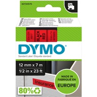 Dymo D1 etichette originali | 12 mm x 7 mm | stampa nera su rosso | etichette autoadesive per etichettatrice LabelManager | 1 Pezzo, Nastro di scrittura Nero su rosso, Poliestere, Belgio, -18 - 90 °C, DYMO, LabelManager, LabelWriter 450 DUO