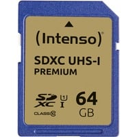Intenso 3421490 memoria flash 64 GB SDXC UHS-I Classe 10, Scheda di memoria 64 GB, SDXC, Classe 10, UHS-I, 90 MB/s, Class 1 (U1)