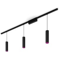 Philips Hue Perifo kit con 3 lampade a sospensione, Lampada Nero, Philips Hue White and Color ambiance Perifo kit con 3 lampade a sospensione, Luce a sospensione intelligente, Bluetooth/Zigbee, Nero, LED, Metallo, Sintetico, Lampadina/e non sostituibile/i
