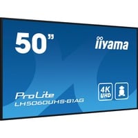 iiyama LH5060UHS-B1AG visualizzatore di messaggi Pannello A digitale 125,7 cm (49.5") LED Wi-Fi 500 cd/m² 4K Ultra HD Nero Processore integrato Android 11 24/7, Public Display Nero (opaco), Pannello A digitale, 125,7 cm (49.5"), LED, 3840 x 2160 Pixel, Wi-Fi, 24/7