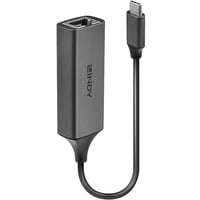 Lindy Convertitore USB 3.2 Tipo C Ethernet Gigabit, Scheda di rete argento