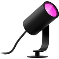 Philips Hue Faretto per esterni Lily, Luce LED Nero, Philips Hue White and Color ambiance Faretto per esterni Lily, Luce a sospensione intelligente, Bluetooth/Zigbee, Nero, LED, Alluminio, Lampadina/e non sostituibile/i