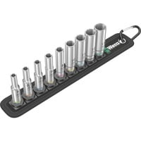 Wera 05004525001 bussola e set di bussole, chiave combinata   Nero, Set di bussole, 1/4", Metrico, 9 testina/e, 5,5.5,6,7,8,10,11,12,13 mm, 5 cm