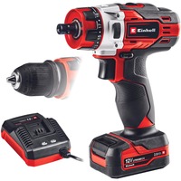EINHELL Avvitatore a batteria TE-CD 12/1 X-Li, 12 Volt, Trapano avvitatore rosso/Nero