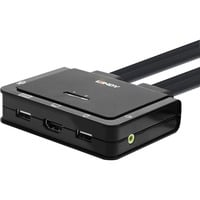 Lindy 42347 switch per keyboard-video-mouse (kvm) Nero, Switch KVM 3840 x 2160 Pixel, 4K Ultra HD, Nero