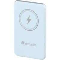 Verbatim Charge 'n' Go Polimeri di litio (LiPo) 5000 mAh Carica wireless Blu, Powerbank  celeste, 5000 mAh, Polimeri di litio (LiPo), Quick Charge 3.0, Carica wireless, Blu
