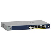 Netgear GS724TPP Gestito L2 Gigabit Ethernet (10/100/1000) Supporto Power over Ethernet (PoE) Grigio, Interruttore blu, Gestito, L2, Gigabit Ethernet (10/100/1000), Supporto Power over Ethernet (PoE), Montaggio rack