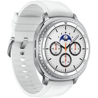 Samsung Galaxy Watch 8 Classic 3,3 cm (1.3") AMOLED 46 mm Digitale 438 x 438 Pixel Touch screen 4G Argento Wi-Fi GPS (satellitare), Smartwatch bianco, 3,3 cm (1.3"), AMOLED, Touch screen, 64 GB, GPS (satellitare), 63,5 g