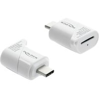 DeLOCK Lettore di schede Mini USB-C per MicroSD bianco