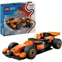 LEGO City 60442 Pilota e Monoposto McLaren F1, Modello di Macchina Giocattolo da Formula 1, Regalo Bambini 6+ Fan delle Auto, Giochi di costruzione Modello di Macchina Giocattolo da Formula 1, Regalo Bambini 6+ Fan delle Auto, Set da costruzione, 6 anno/i, Plastica, 86 pz, 142 g