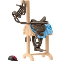 Schleich HORSE CLUB 42613 accessorio per miniature giocattolo Supporto per sella, Gioco figura Supporto per sella, 5 anno/i, Horses, Nero, Marrone